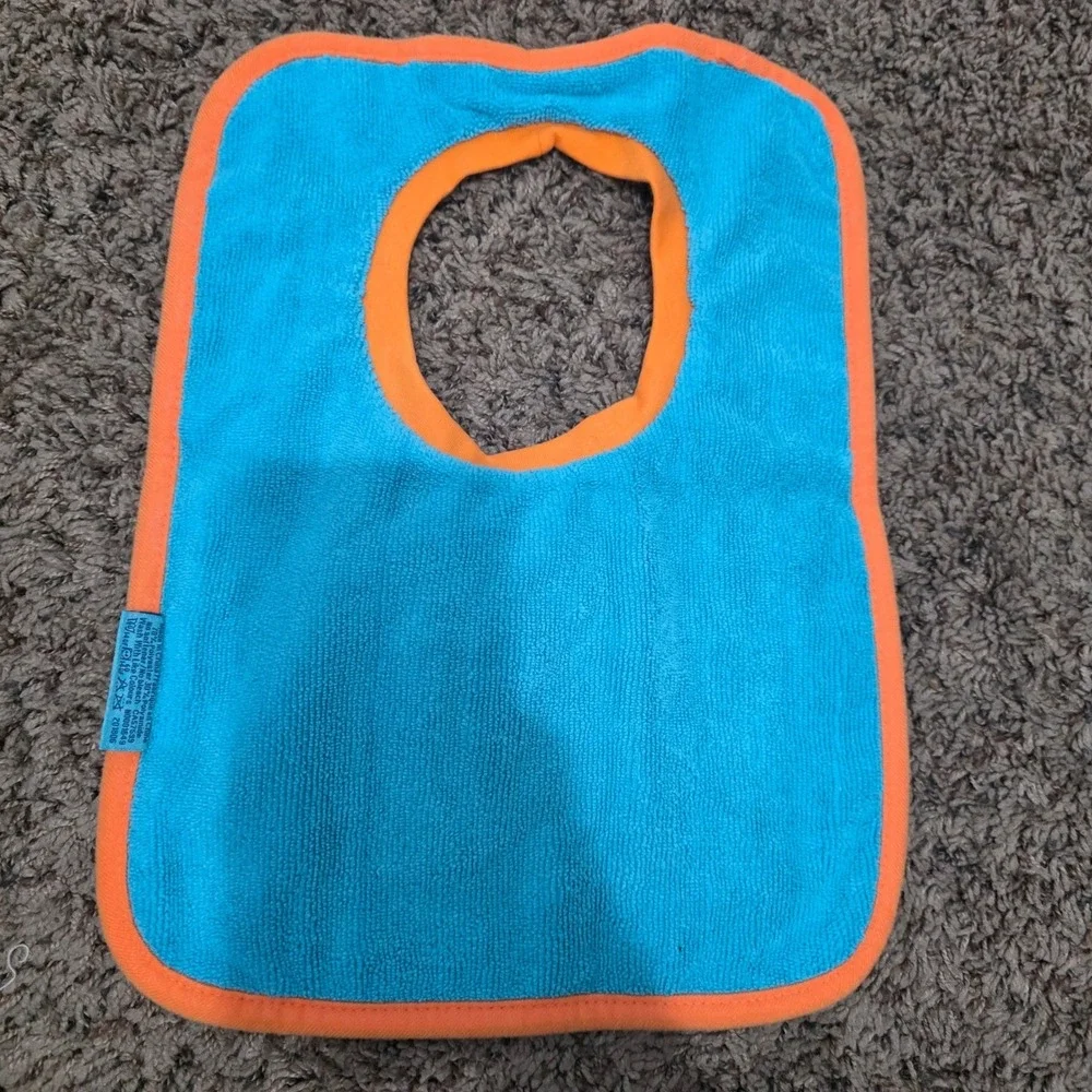 Norwex Kids Baby Bib Sun Microfiber Absorbent Feeding Towel BacLock Yellow Blue